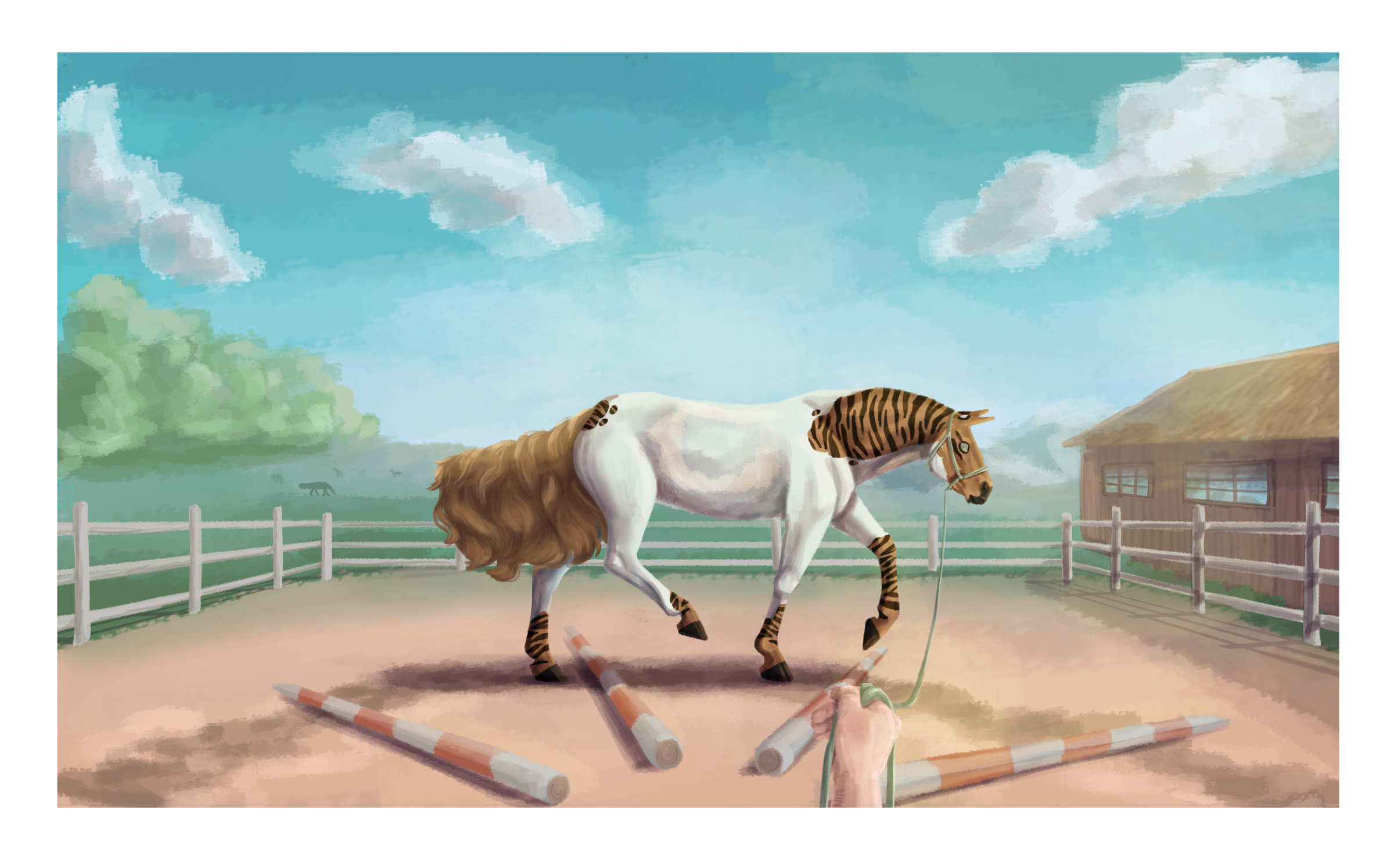 Click to view larger size Phase 2: Longeing over poles