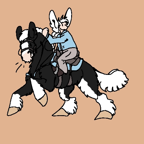 Click to view larger size Chibi barrel racing