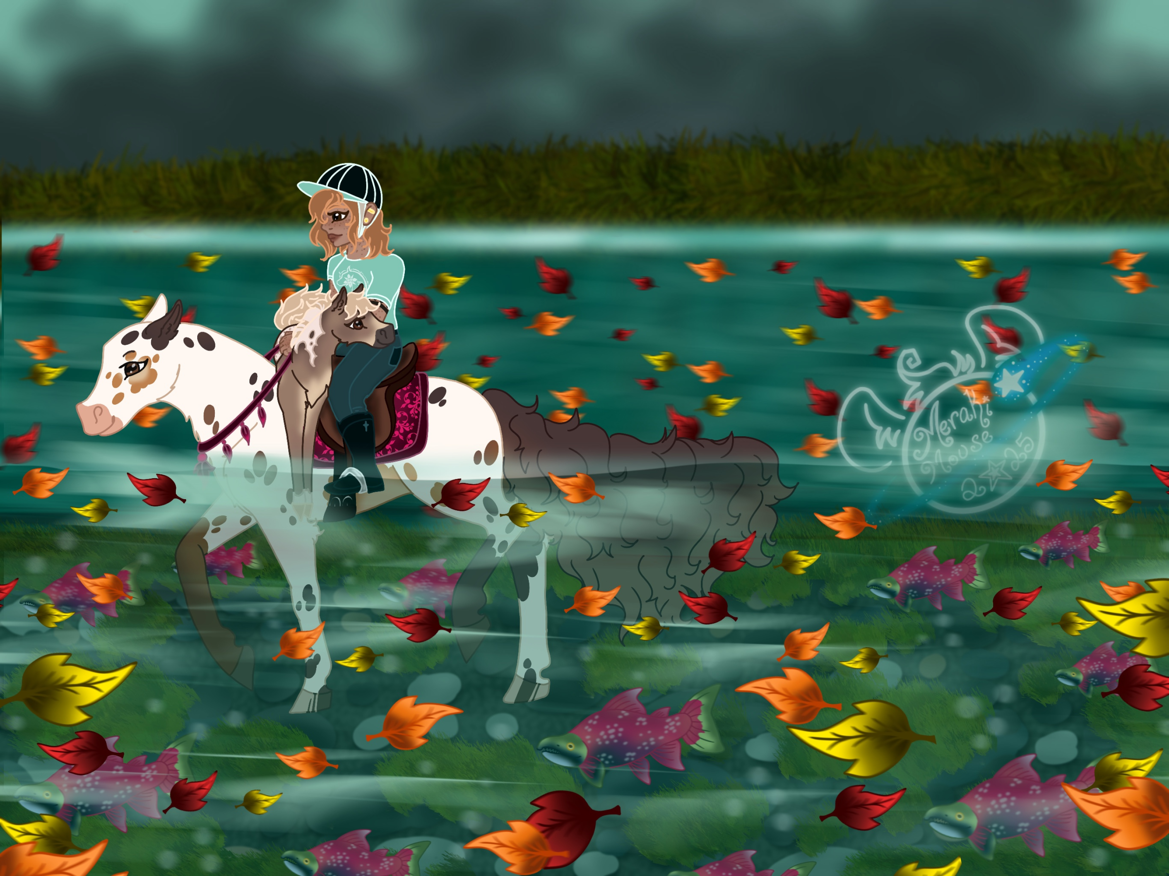 Click to view larger size 🍁STORMY WEATHER EVENT: CROSSING A WILD RIVER🍁
